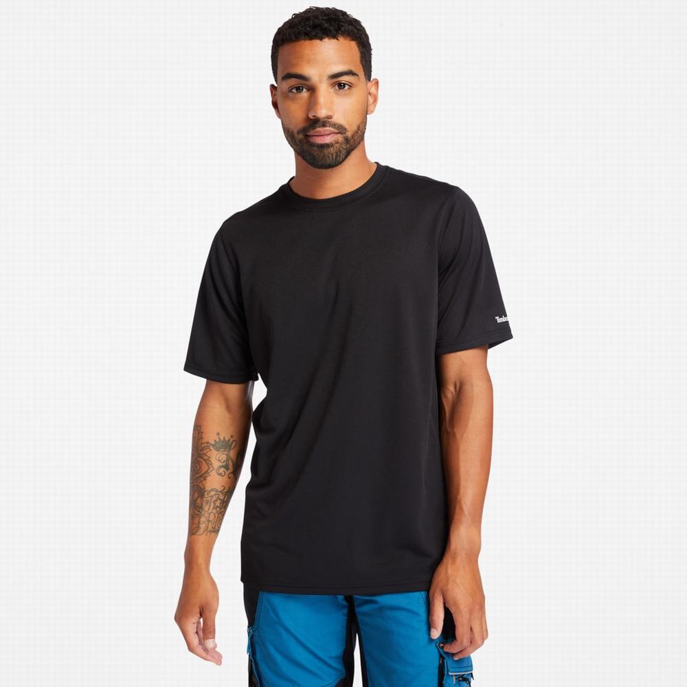 Pánské Tričko Timberland PRO® Wicking Good Krátké-Sleeve T-Shirt Černé | TI42756-258