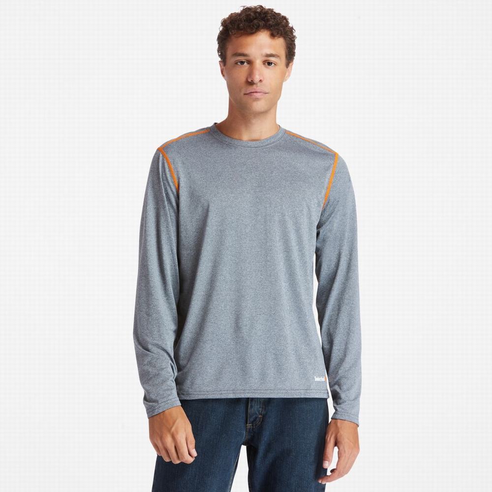 Pánské Tričko Timberland PRO® Wicking Good Sport Long-Sleeve T-Shirt Šedé | TI72184-978