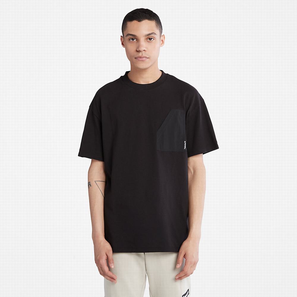 Pánské Tričko Timberland Progressive Utility Pocket T-Shirt Černé | TI16492-390