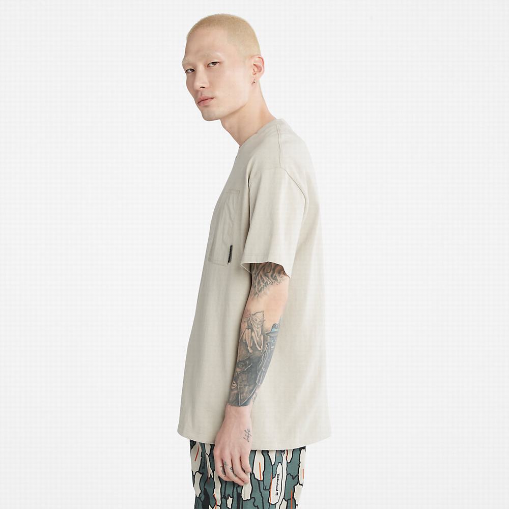 Pánské Tričko Timberland Progressive Utility Pocket T-Shirt Světle Šedé | TI36127-051