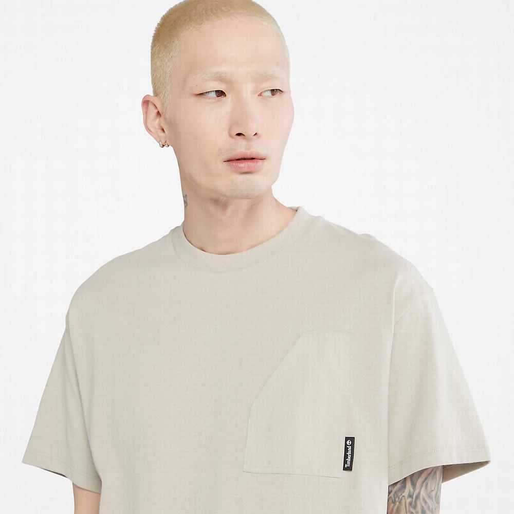 Pánské Tričko Timberland Progressive Utility Pocket T-Shirt Světle Šedé | TI36127-051