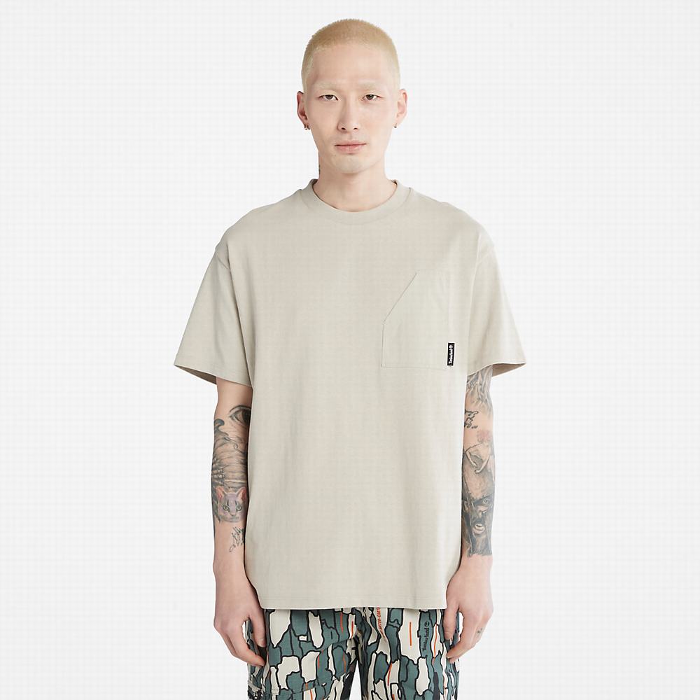 Pánské Tričko Timberland Progressive Utility Pocket T-Shirt Světle Šedé | TI36127-051