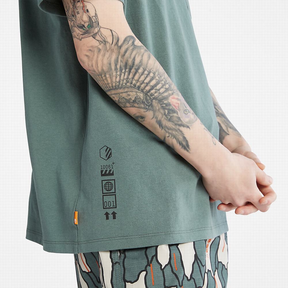 Pánské Tričko Timberland Progressive Utility Pocket T-Shirt Zelene | TI71836-540
