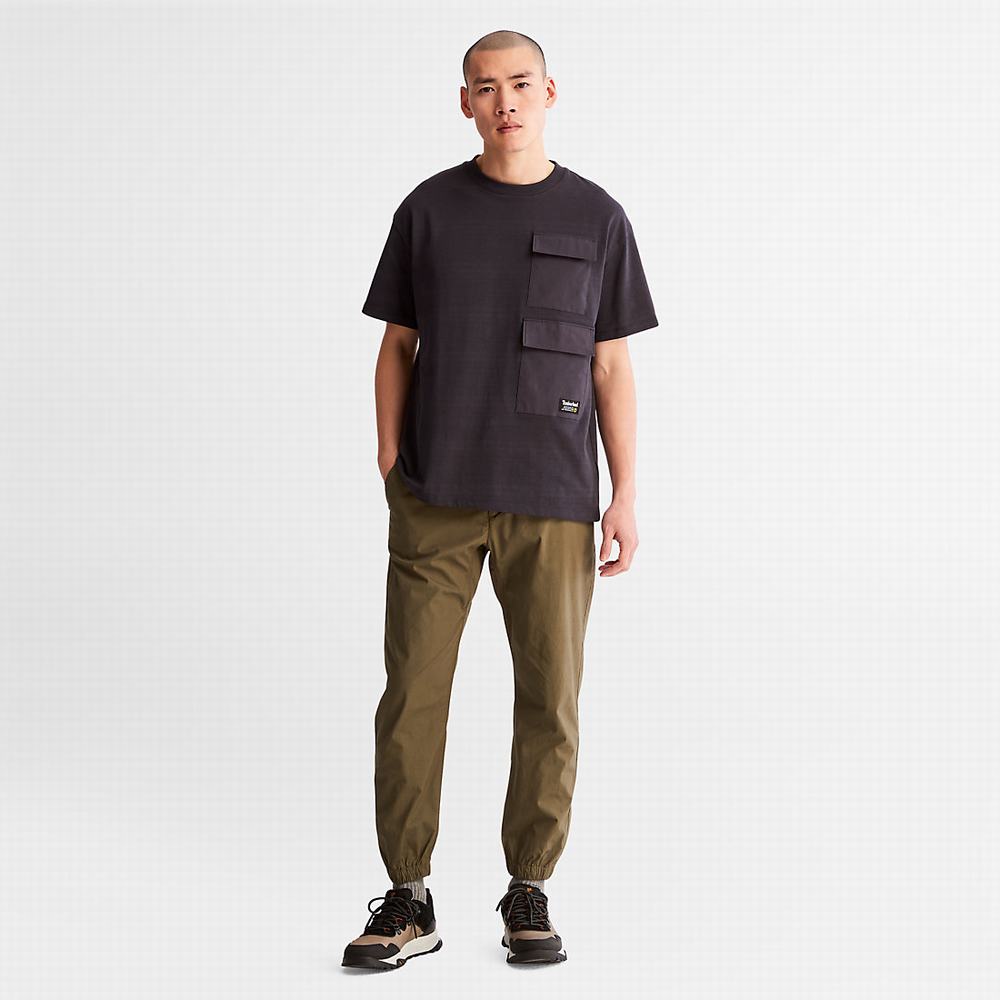 Pánské Tričko Timberland Progressive Utility Multi-pocket T-Shirt Černé | TI74638-306