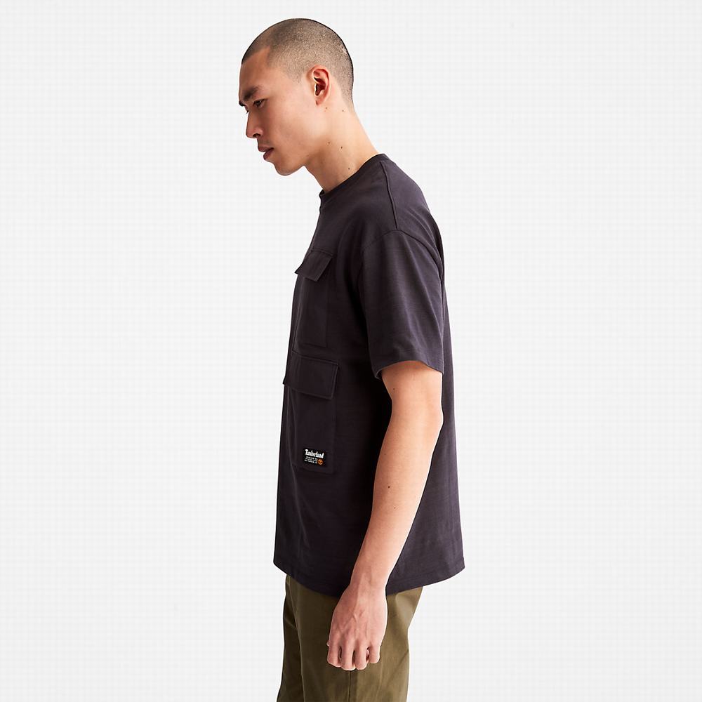 Pánské Tričko Timberland Progressive Utility Multi-pocket T-Shirt Černé | TI74638-306