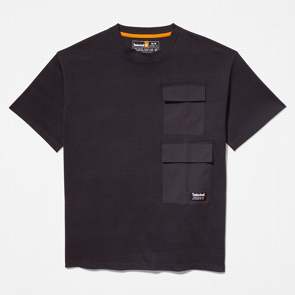 Pánské Tričko Timberland Progressive Utility Multi-pocket T-Shirt Černé | TI74638-306