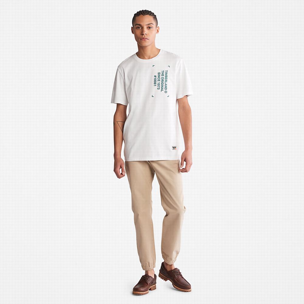 Pánské Tričko Timberland Progressive Utility Graphic T-Shirt Bílé | TI78630-193