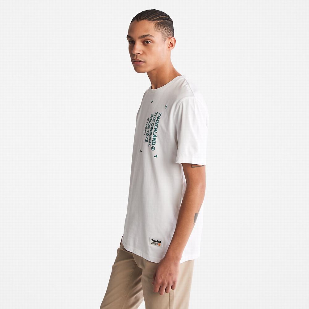 Pánské Tričko Timberland Progressive Utility Graphic T-Shirt Bílé | TI78630-193
