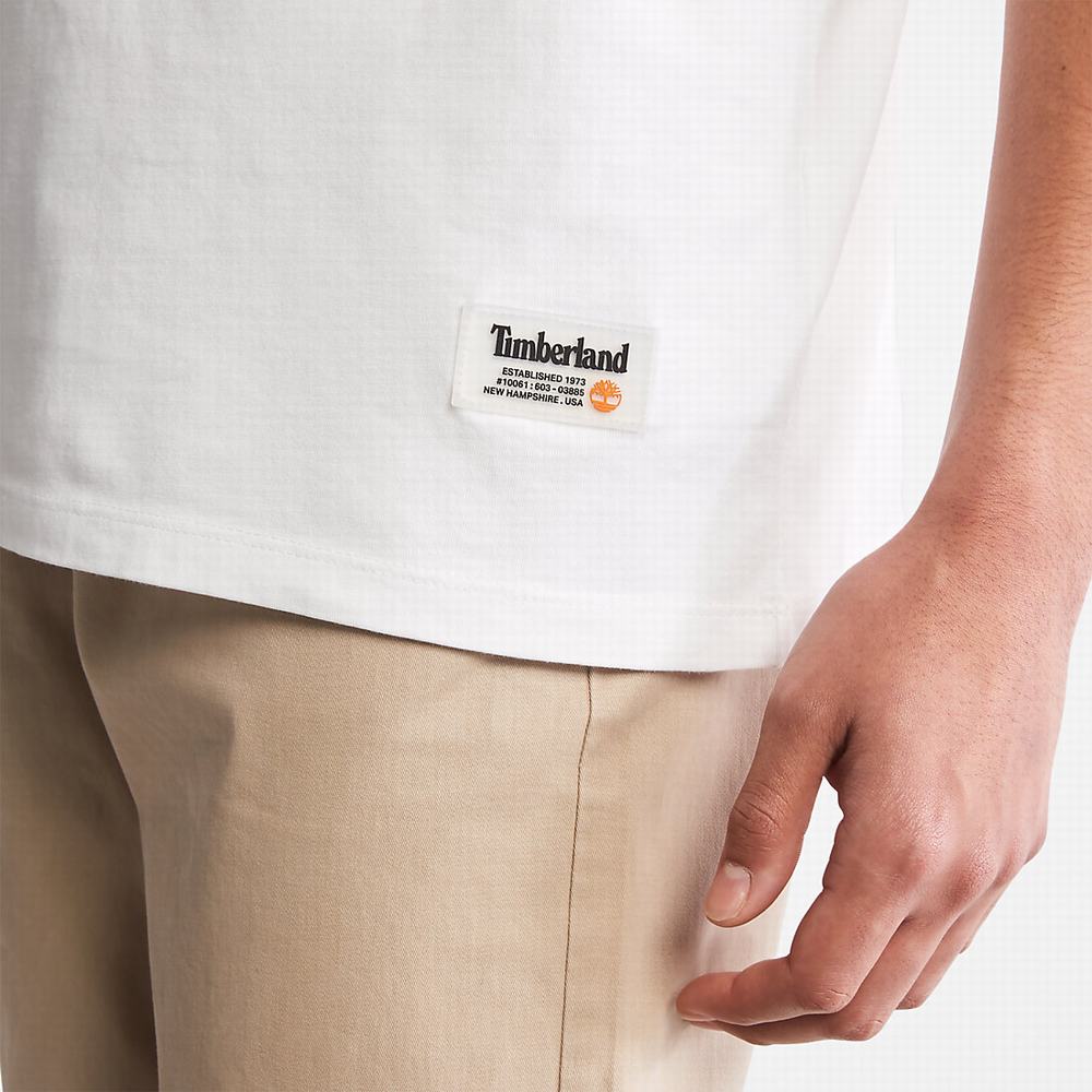 Pánské Tričko Timberland Progressive Utility Graphic T-Shirt Bílé | TI78630-193