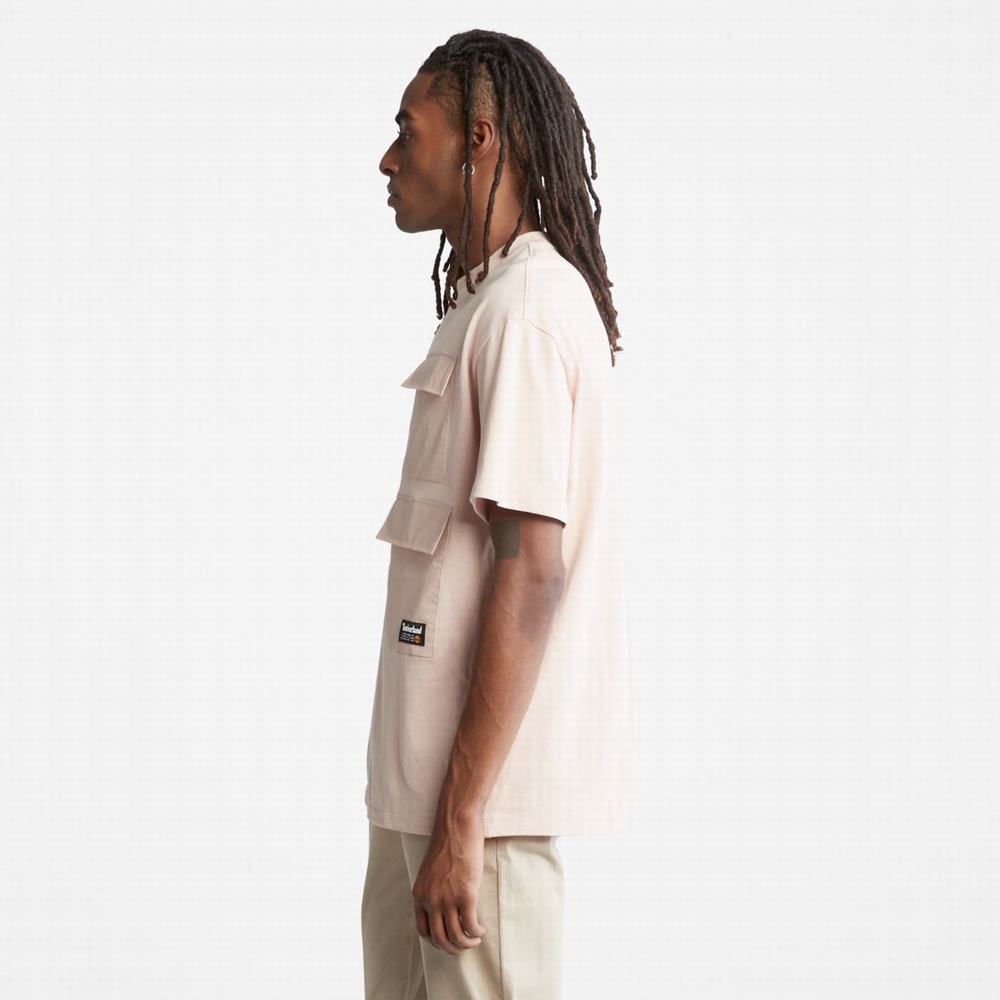 Pánské Tričko Timberland Progressive Utility Multi-Pocket Heavyweight T-Shirt Růžové | TI90847-713
