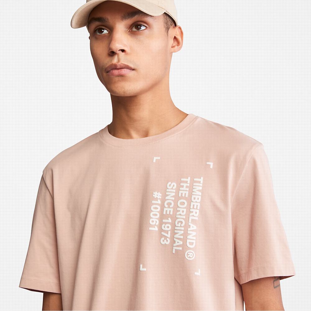 Pánské Tričko Timberland Progressive Utility Graphic T-Shirt Růžové | TI91046-520