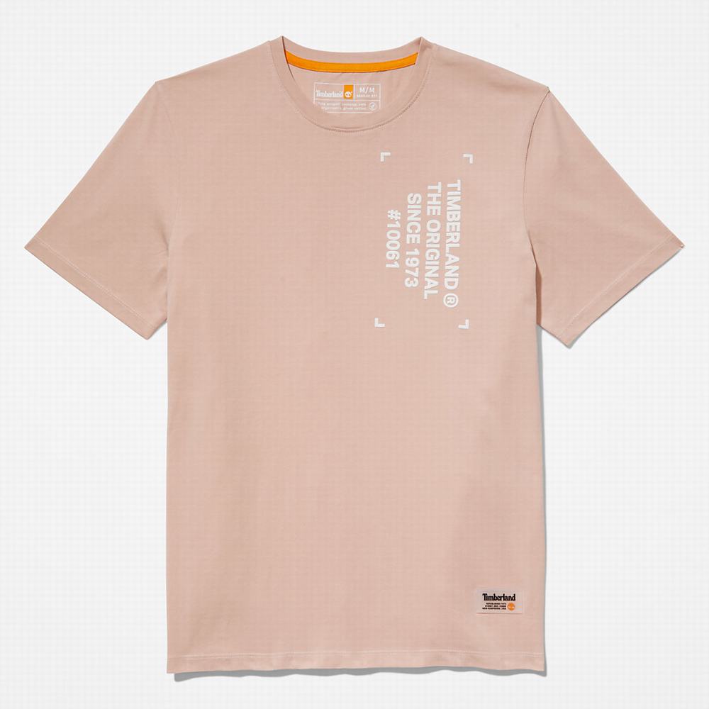 Pánské Tričko Timberland Progressive Utility Graphic T-Shirt Růžové | TI91046-520
