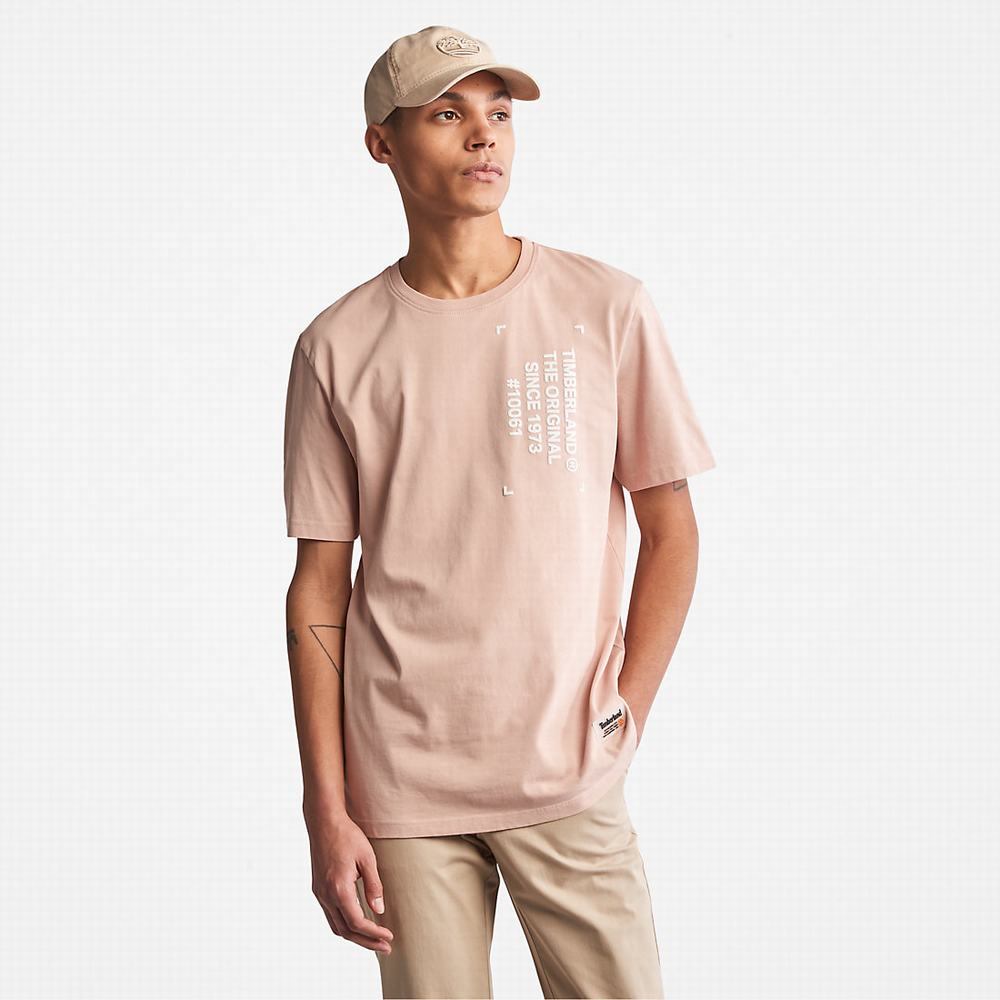 Pánské Tričko Timberland Progressive Utility Graphic T-Shirt Růžové | TI91046-520