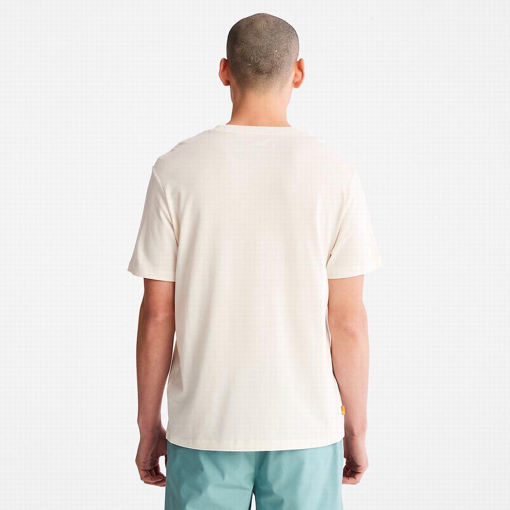 Pánské Tričko Timberland Refibra™ Graphic T-Shirt Bílé | TI27061-607
