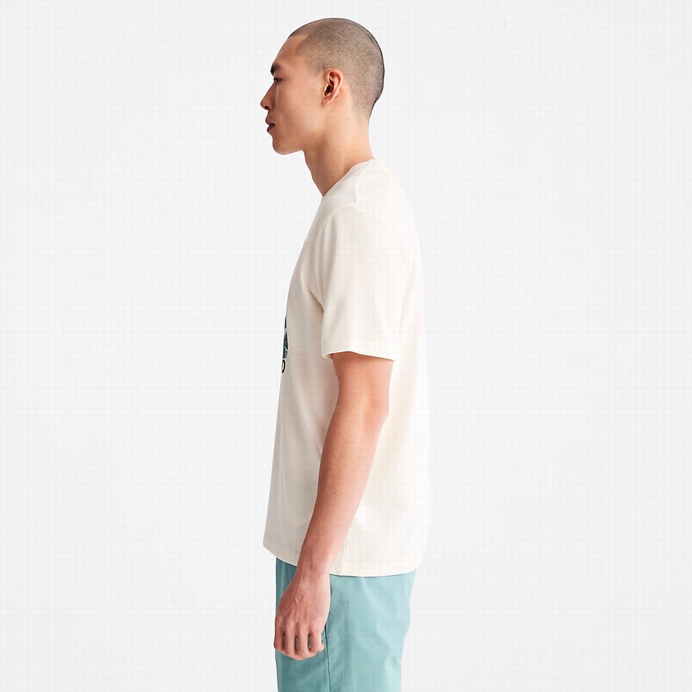 Pánské Tričko Timberland Refibra™ Graphic T-Shirt Bílé | TI27061-607