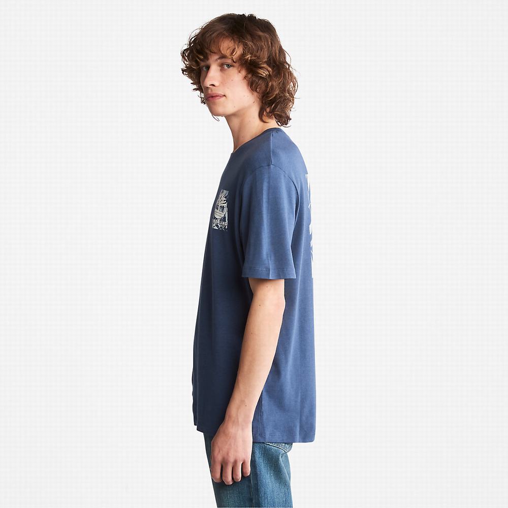 Pánské Tričko Timberland Refibra™ Technologie T-Shirt Blankyt | TI32408-472