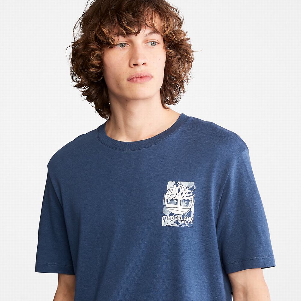 Pánské Tričko Timberland Refibra™ Technologie T-Shirt Blankyt | TI32408-472
