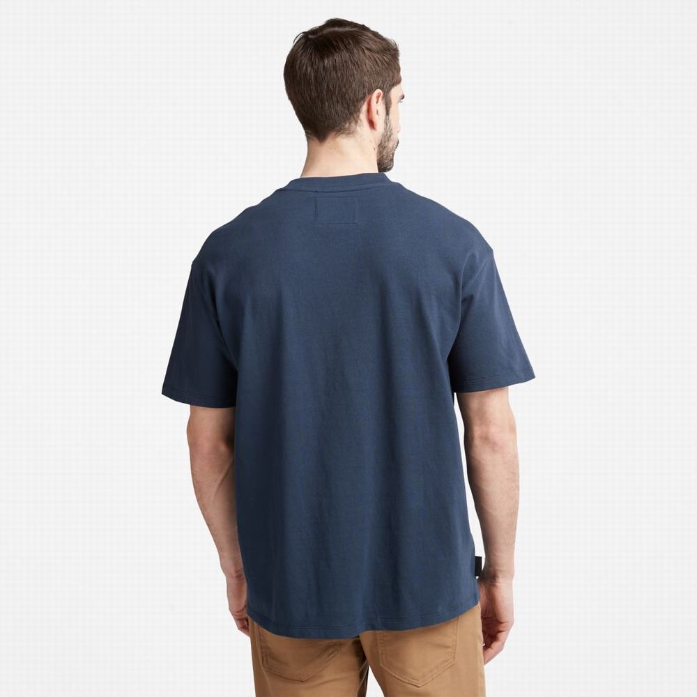Pánské Tričko Timberland Sam Adams x Timberland PRO® Beerproof T-Shirt Tmavě Blankyt | TI53067-597