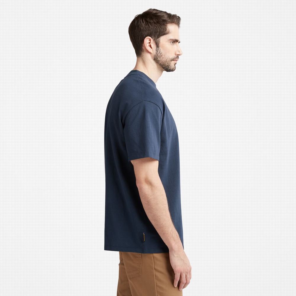 Pánské Tričko Timberland Sam Adams x Timberland PRO® Beerproof T-Shirt Tmavě Blankyt | TI53067-597
