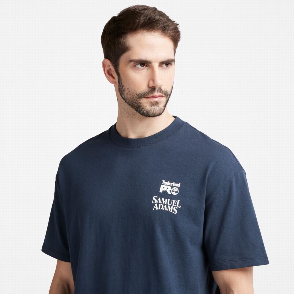 Pánské Tričko Timberland Sam Adams x Timberland PRO® Beerproof T-Shirt Tmavě Blankyt | TI53067-597