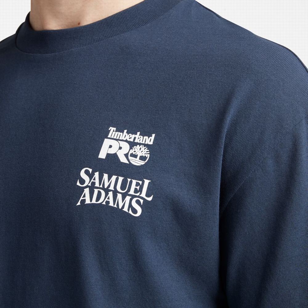 Pánské Tričko Timberland Sam Adams x Timberland PRO® Beerproof T-Shirt Tmavě Blankyt | TI53067-597