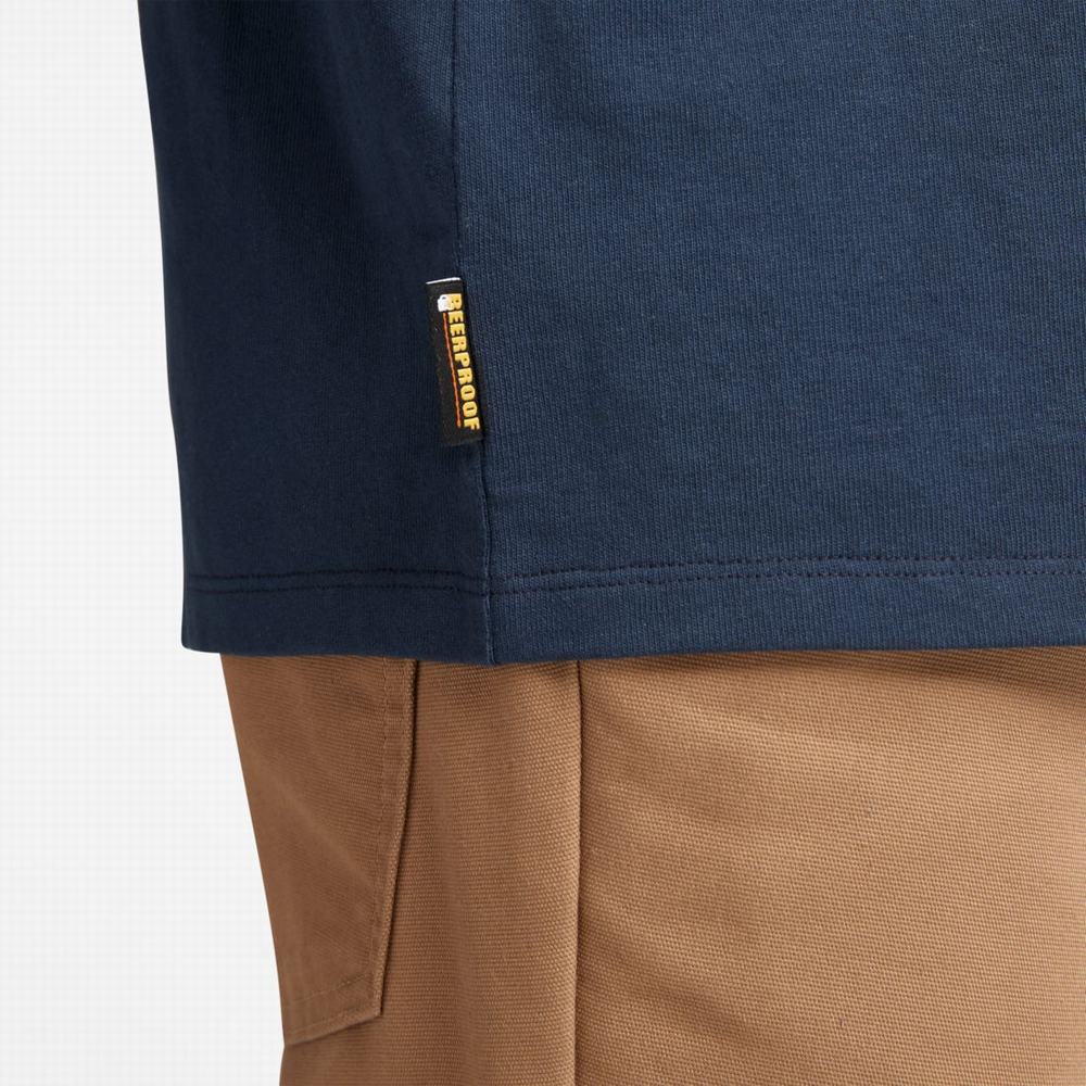 Pánské Tričko Timberland Sam Adams x Timberland PRO® Beerproof T-Shirt Tmavě Blankyt | TI53067-597
