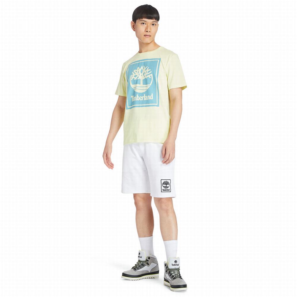 Pánské Tričko Timberland Stack Logo T-Shirt Světle Zelene | TI26540-386