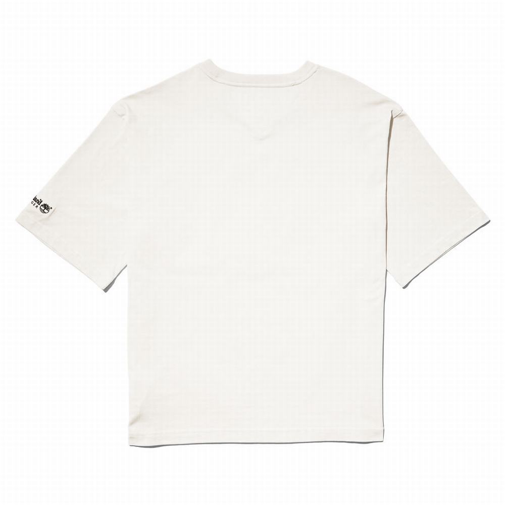 Pánské Tričko Timberland Tommy Hilfiger x Timberland® Re-imagined Logo T-Shirt Bílé | TI13074-789