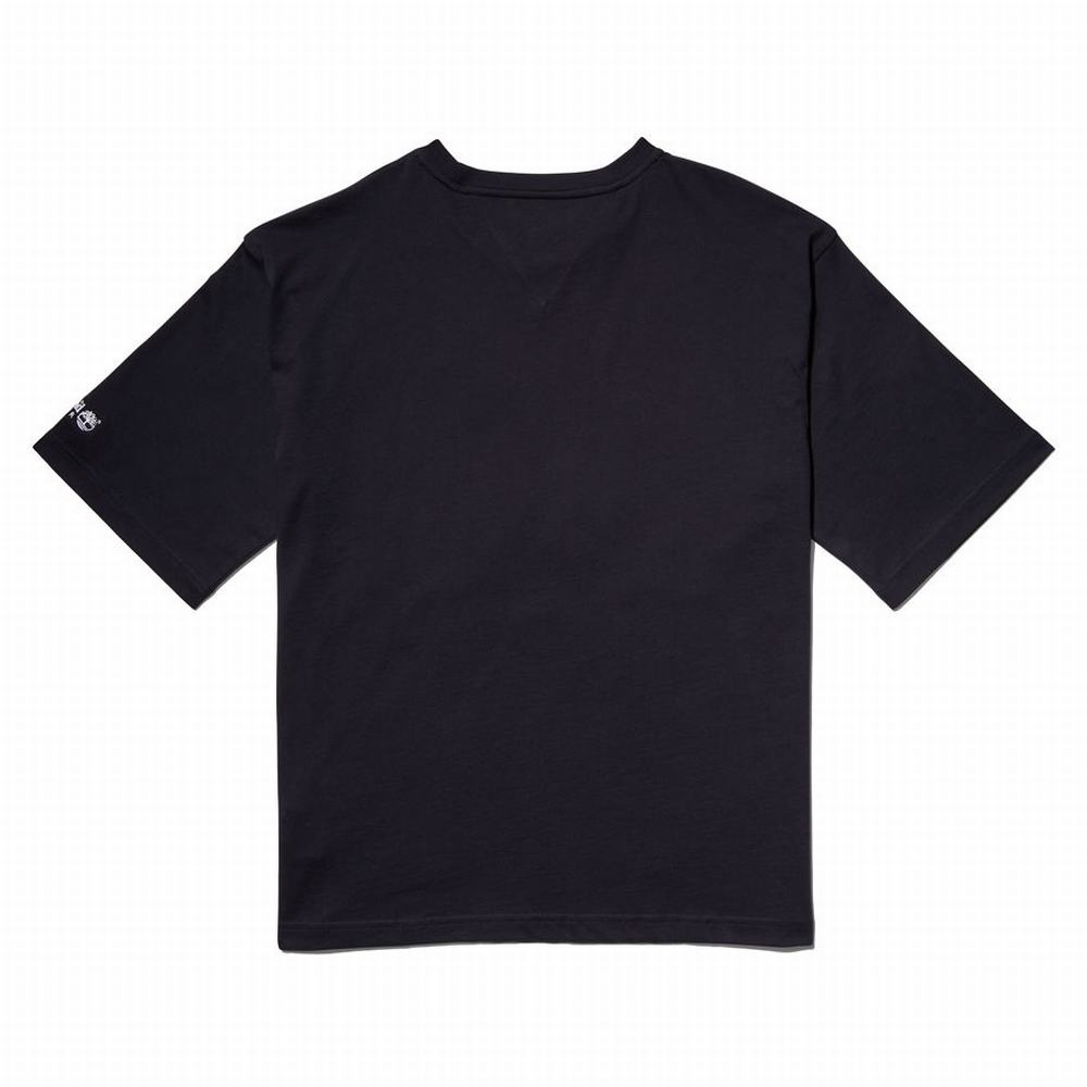 Pánské Tričko Timberland Tommy Hilfiger x Timberland® Re-imagined Logo T-Shirt Černé | TI75098-285