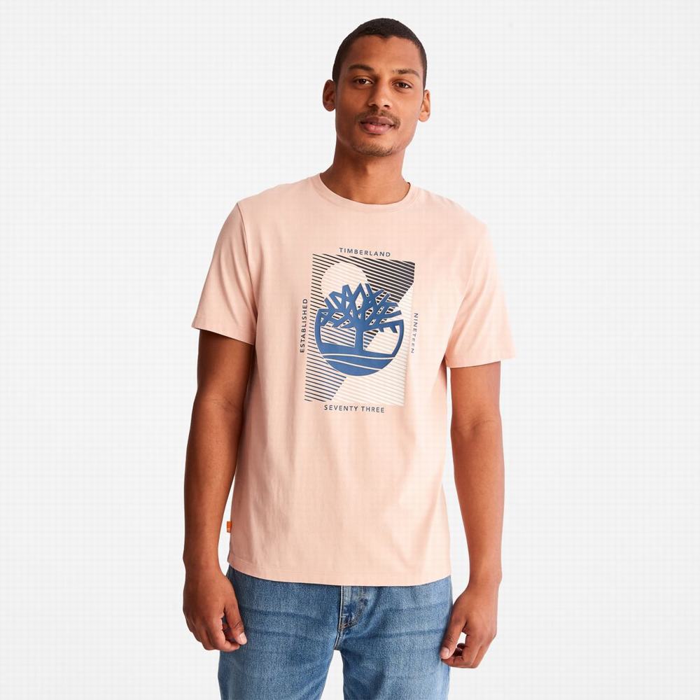 Pánské Tričko Timberland Tree-Logo T-Shirt Růžové | TI20179-487