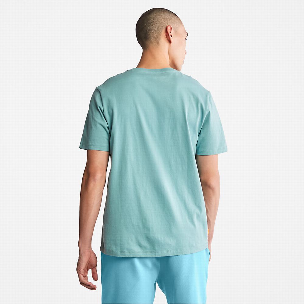 Pánské Tričko Timberland Tree Logo T-Shirt Světle Blankyt | TI25160-839