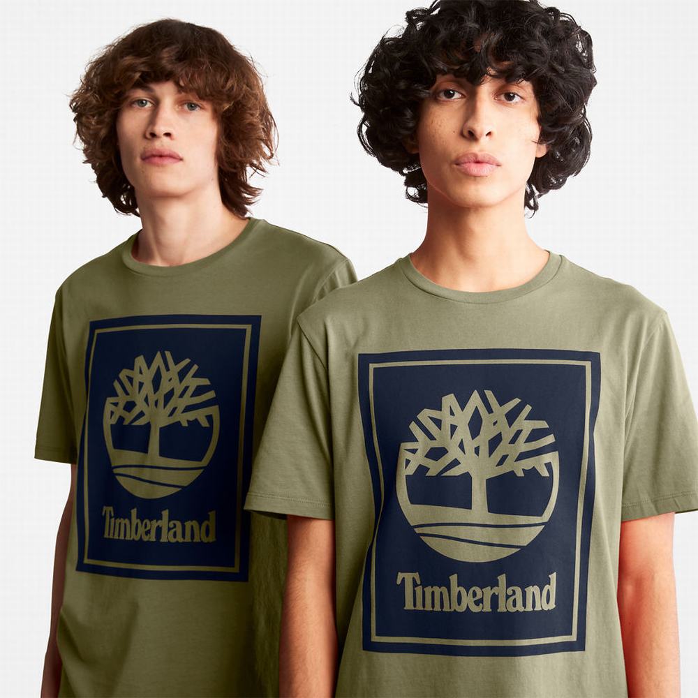 Pánské Tričko Timberland Tree Logo T-Shirt Šedé | TI38672-974