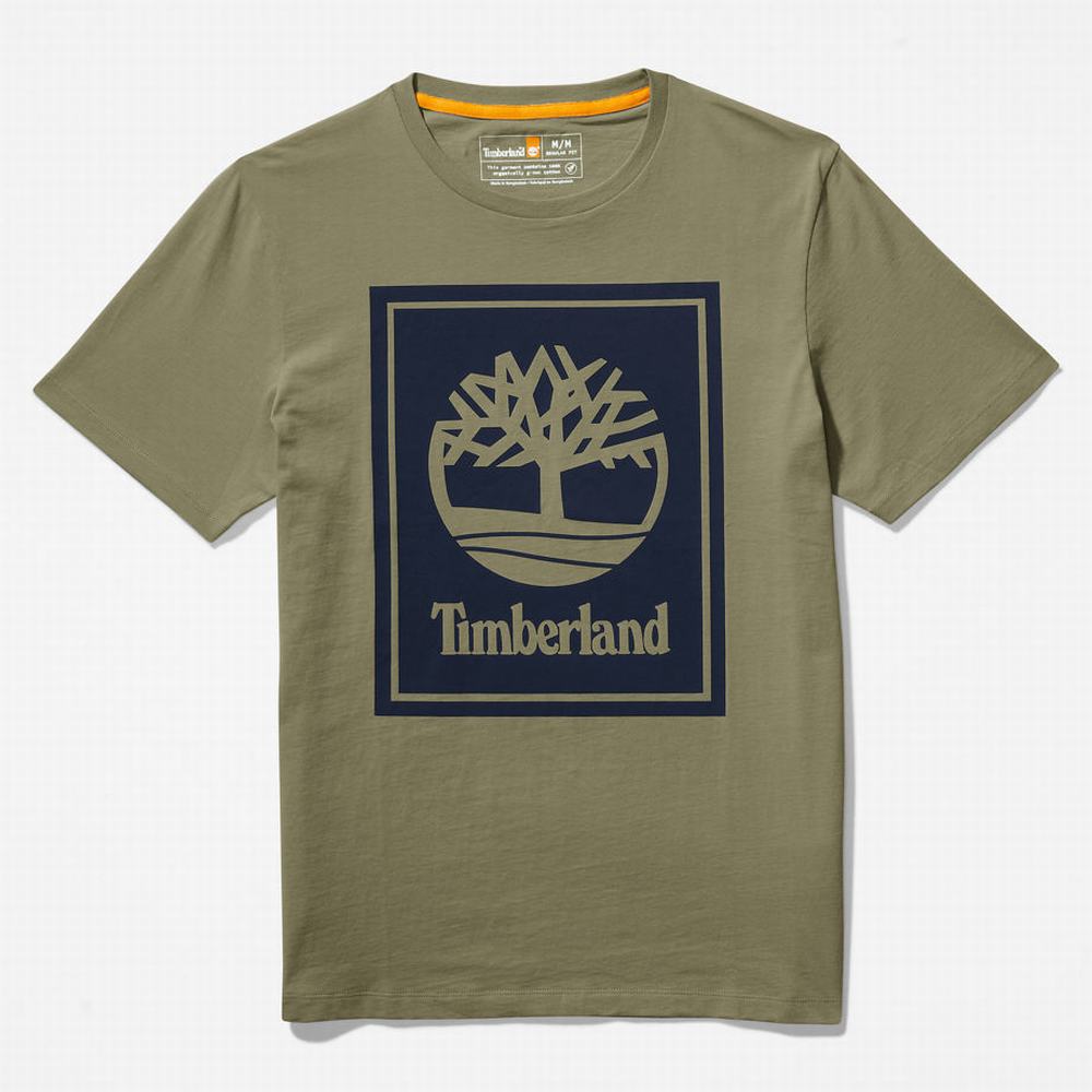 Pánské Tričko Timberland Tree Logo T-Shirt Šedé | TI38672-974