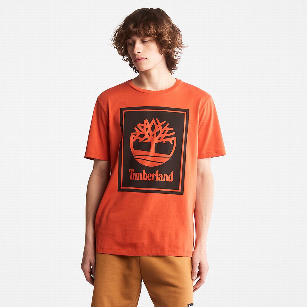 Pánské Tričko Timberland Tree Logo T-Shirt Oranžové | TI51382-807