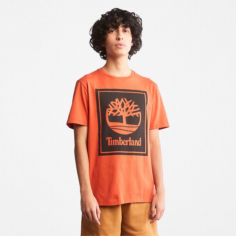 Pánské Tričko Timberland Tree Logo T-Shirt Oranžové | TI51382-807