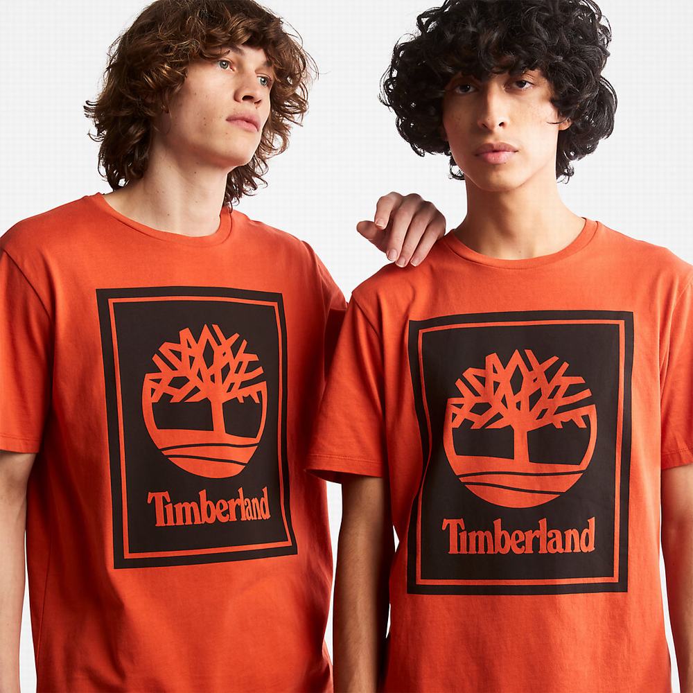 Pánské Tričko Timberland Tree Logo T-Shirt Oranžové | TI51382-807