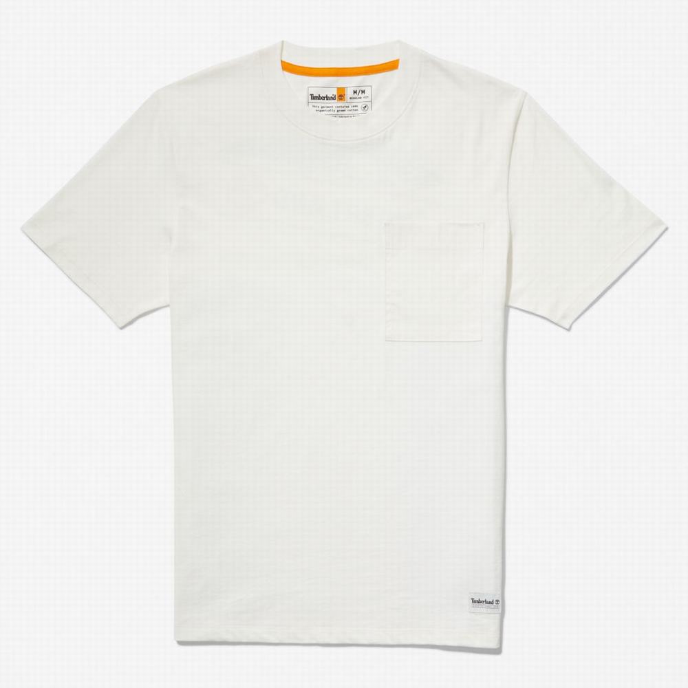 Pánské Tričko Timberland Utility Back-Graphic T-Shirt Bílé | TI60358-438