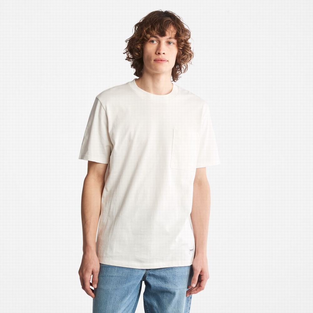 Pánské Tričko Timberland Utility Back-Graphic T-Shirt Bílé | TI60358-438