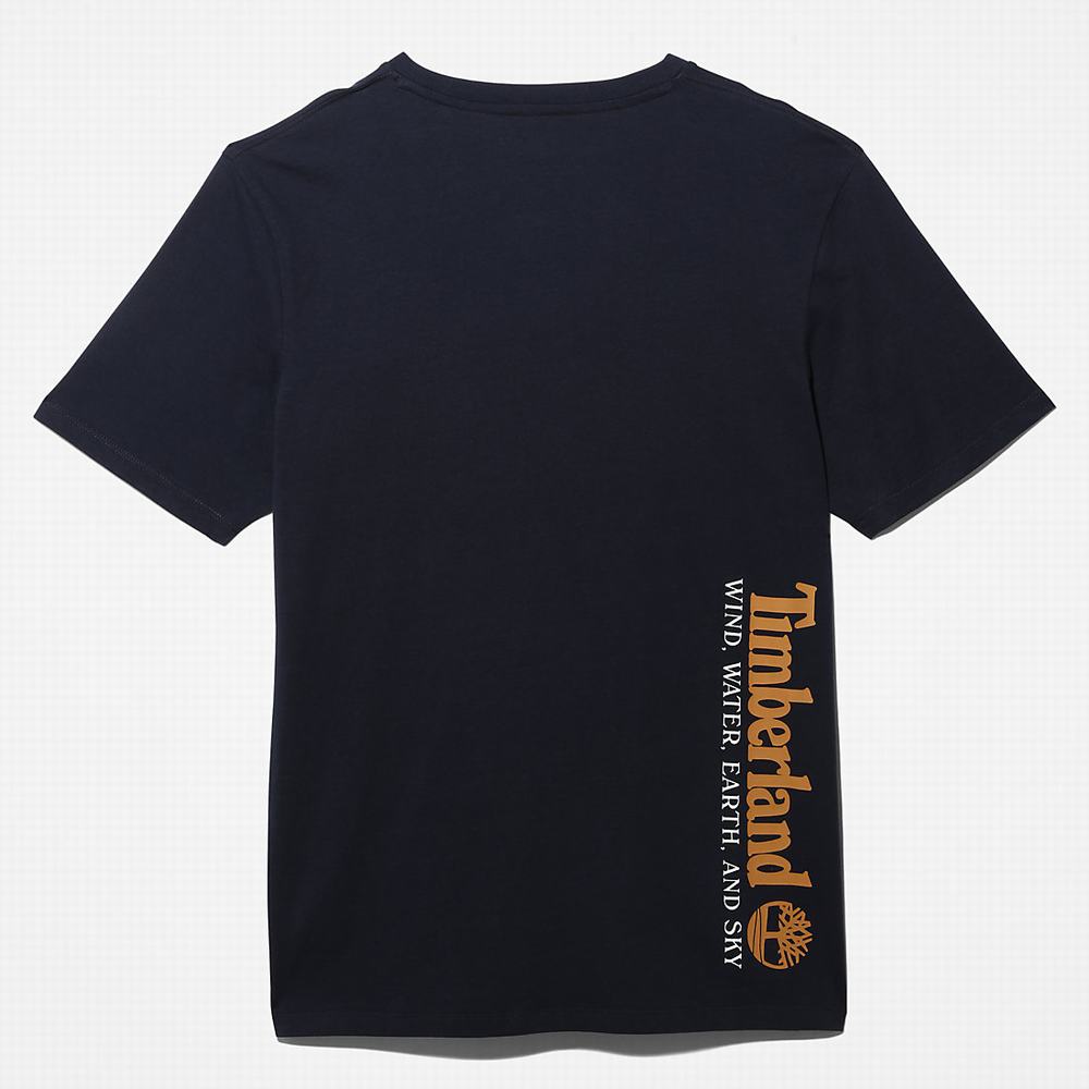 Pánské Tričko Timberland Vítr, Vody, Earth and Sky™ T-Shirt Tmavě Blankyt | TI02631-147