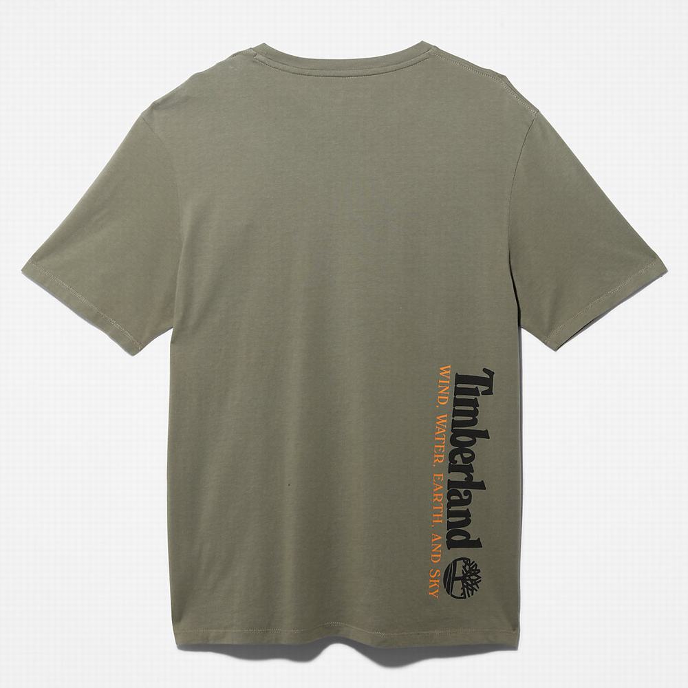 Pánské Tričko Timberland Vítr, Vody, Earth and Sky™ T-Shirt Zelene | TI05732-479