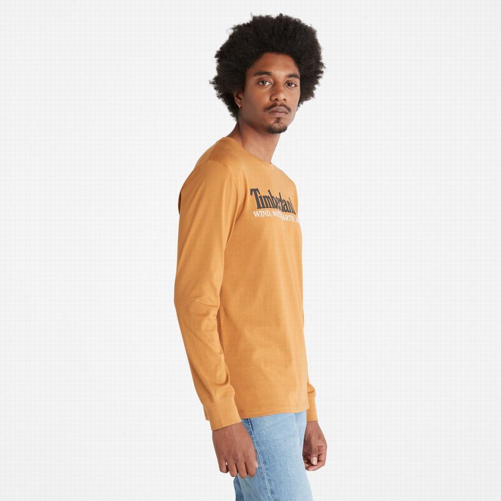 Pánské Tričko Timberland Vítr, Vody, Earth and Sky Long-Sleeve T-Shirt Hnědé | TI28465-782