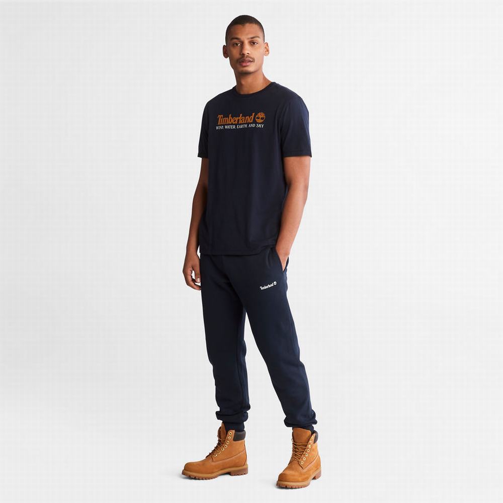 Pánské Tričko Timberland Vítr, Vody, Earth and Sky™ T-Shirt Tmavě Blankyt | TI68190-406