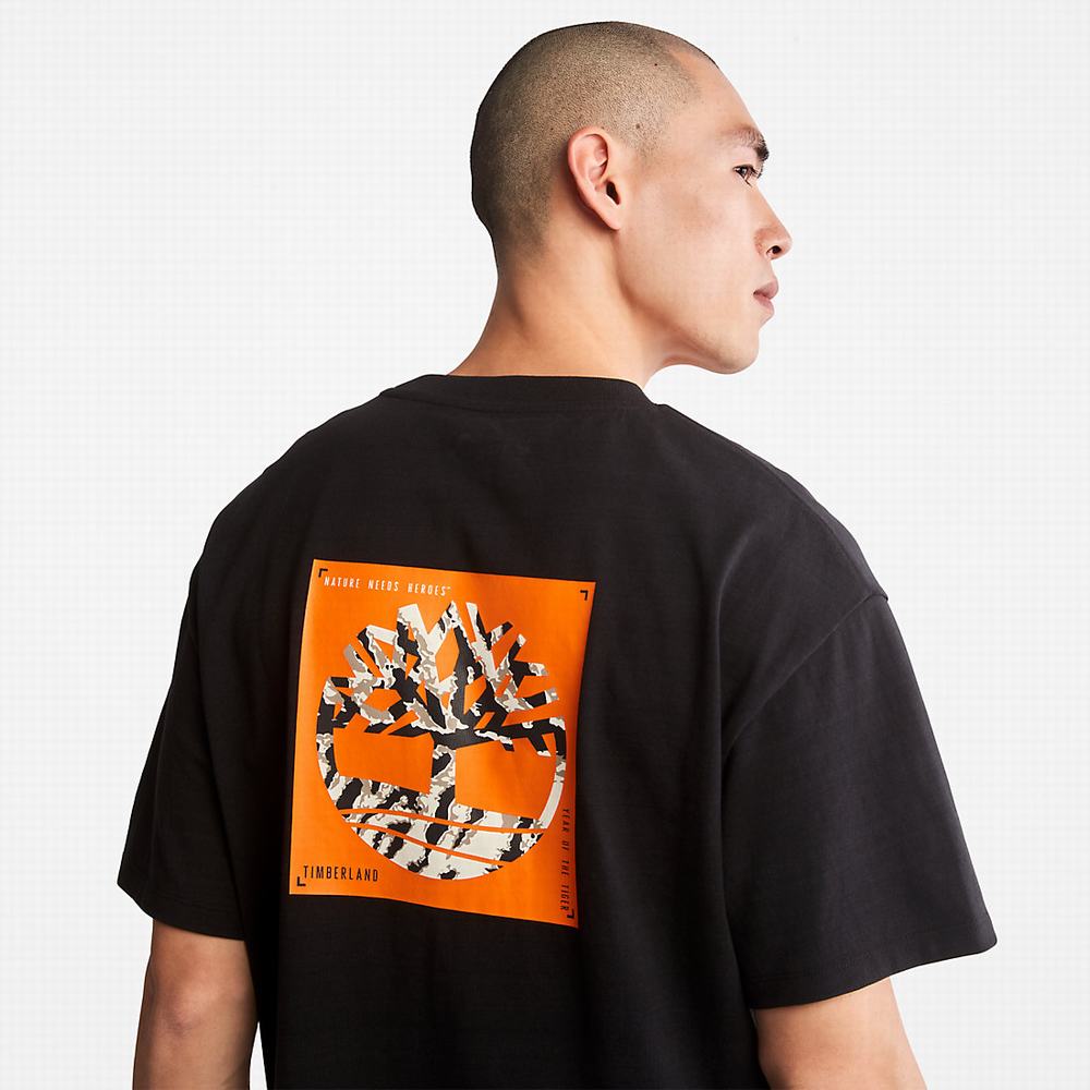 Pánské Tričko Timberland Year of the Tiger T-Shirt Černé | TI43207-964