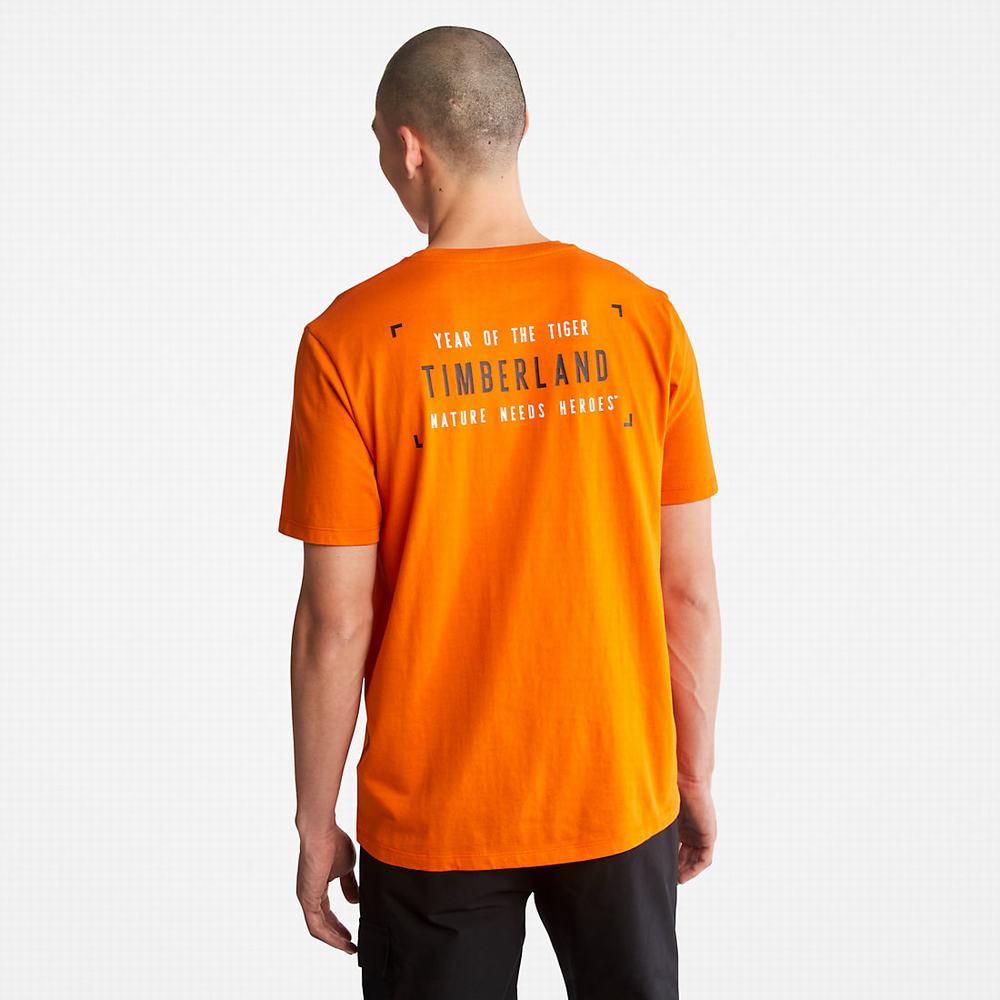 Pánské Tričko Timberland Year of the Tiger T-Shirt Oranžové | TI46301-071