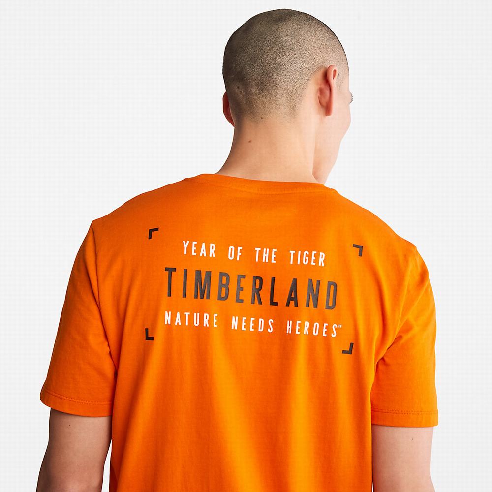 Pánské Tričko Timberland Year of the Tiger T-Shirt Oranžové | TI46301-071