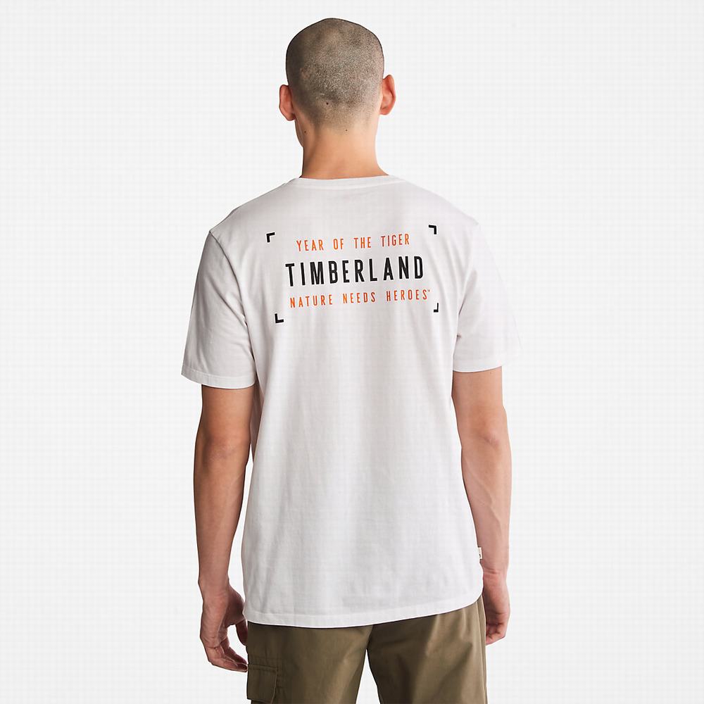Pánské Tričko Timberland Year of the Tiger T-Shirt Bílé | TI84671-521