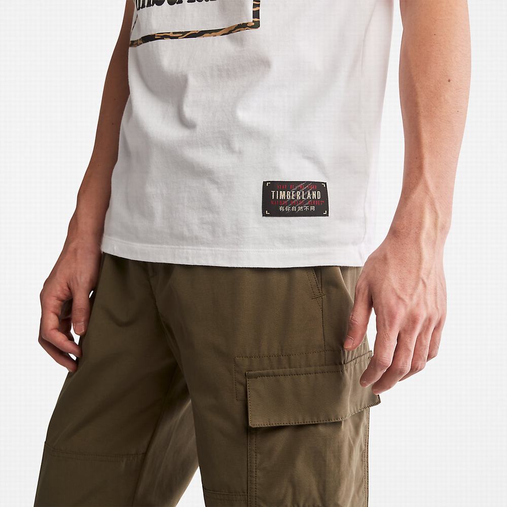 Pánské Tričko Timberland Year of the Tiger T-Shirt Bílé | TI84671-521