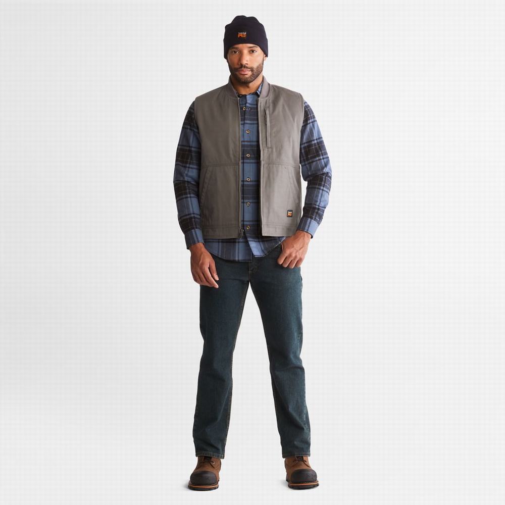 Pánské Vesty Timberland PRO® Gritman Podšité Platene Pewter | TI80752-263