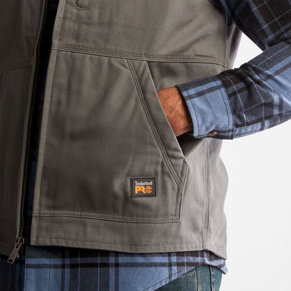 Pánské Vesty Timberland PRO® Gritman Podšité Platene Pewter | TI80752-263