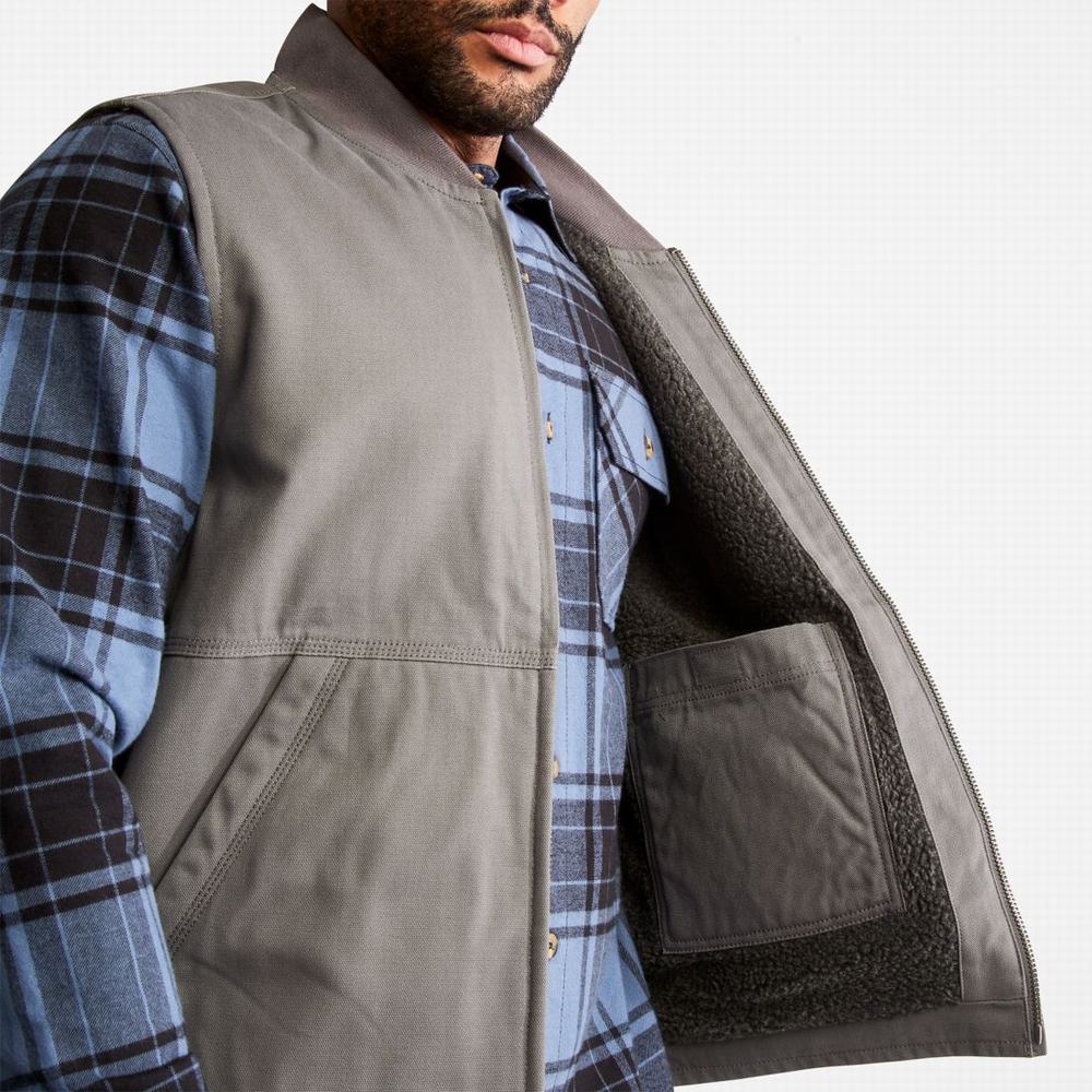 Pánské Vesty Timberland PRO® Gritman Podšité Platene Pewter | TI80752-263